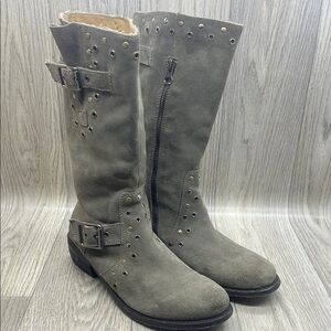 Juicy Couture Black Combat Boots with Rugged Design
